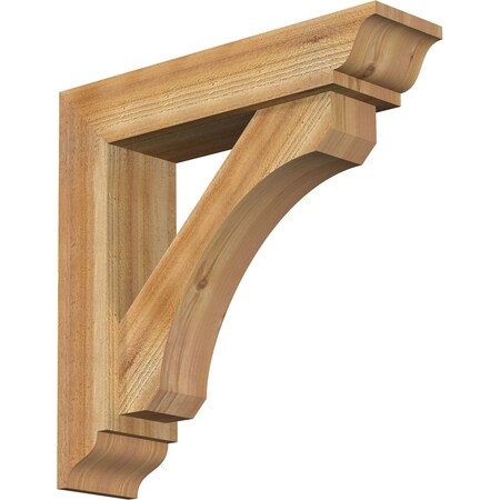 Legacy Traditional Rough Sawn Bracket w/ Offset Brace, Western Red Cedar, 6"W x 24"D x 24"H